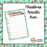 Christmas Acrostic Poem Worksheet   Australian Teachers Marketplace Pertaining To Christmas Acrostic Poem Worksheet