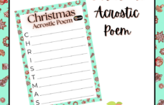 Christmas Acrostic Poem Worksheet - Australian Teachers Marketplace pertaining to Christmas Acrostic Poem Worksheet