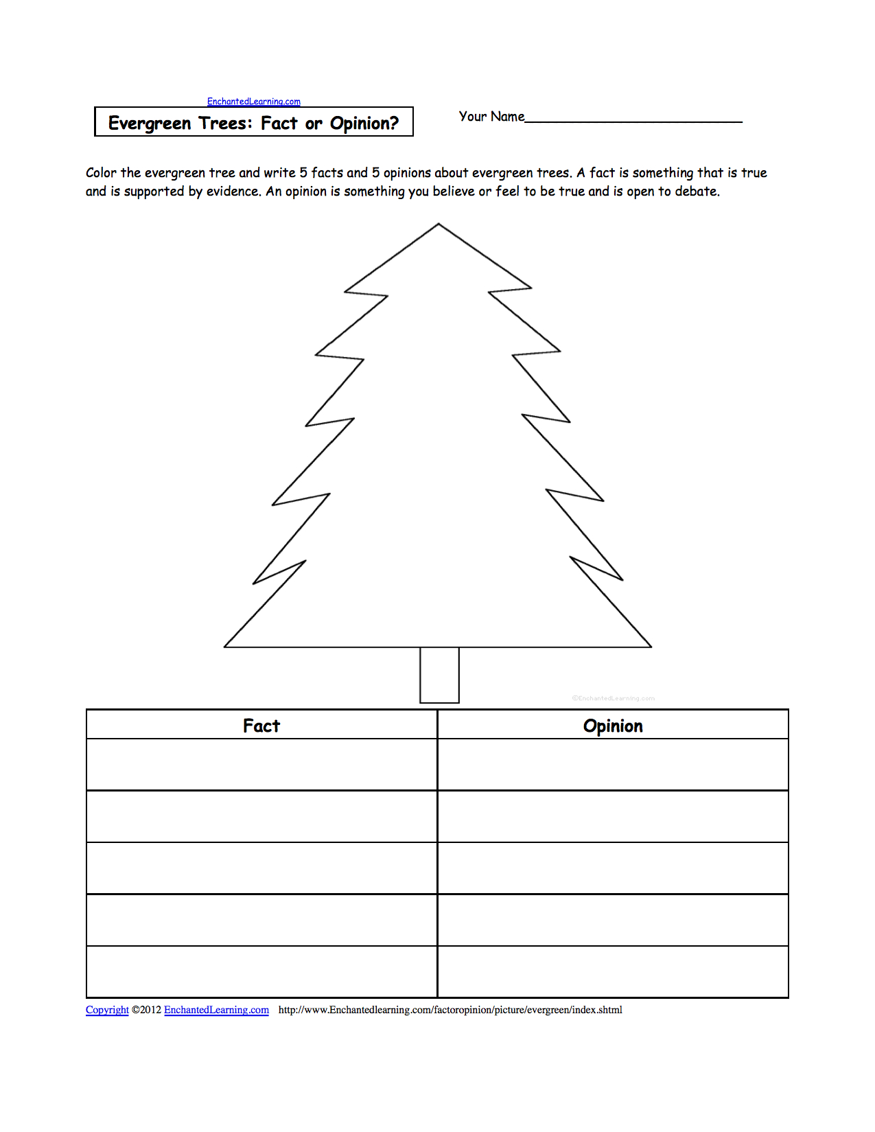 Christmas Activities: Writing Worksheets - Enchantedlearning for Christmas Fact and Opinion Worksheets