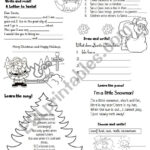 Christmas Activity Worksheet   Esl Worksheetlucia13 With Christmas Classroom Worksheets