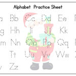 Christmas Alphabet Tracing Worksheets   Kids Activity Zone With Christmas Alphabet Worksheet Kindergarten