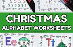 Christmas Alphabet Worksheets (26 Free Pages) for Christmas Alphabet Worksheets For Kindergarten