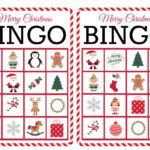 Christmas Bingo Inflate Template Set With Christmas Bingo Worksheet