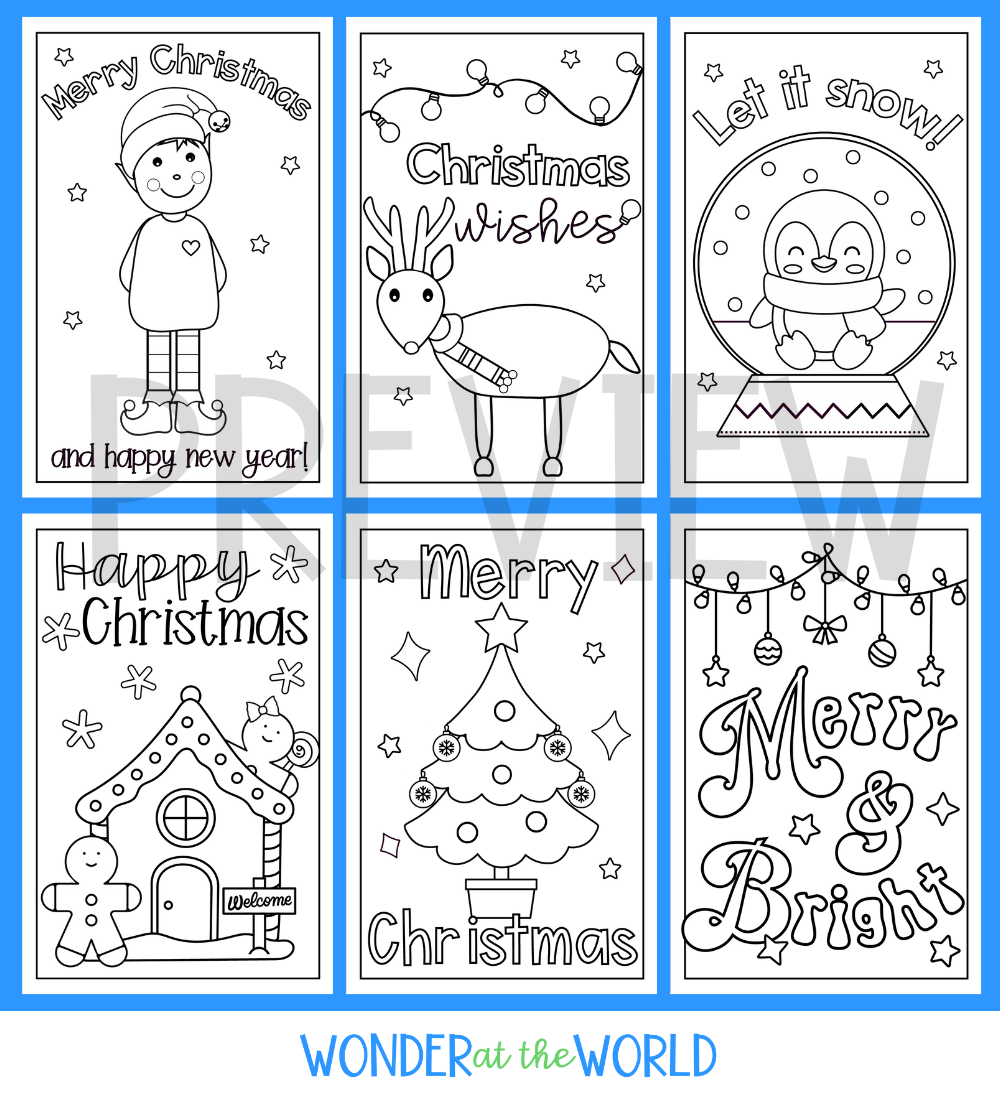 Christmas Card Template Printables To Colour | Teaching Resources in Christmas Card Worksheet