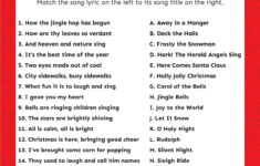 Christmas Carol Matching Game inside Christmas Carol Worksheet Answers