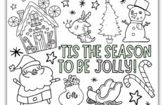 Christmas Coloring Activities For Kids - Free Printable inside Christmas Colouring Worksheet