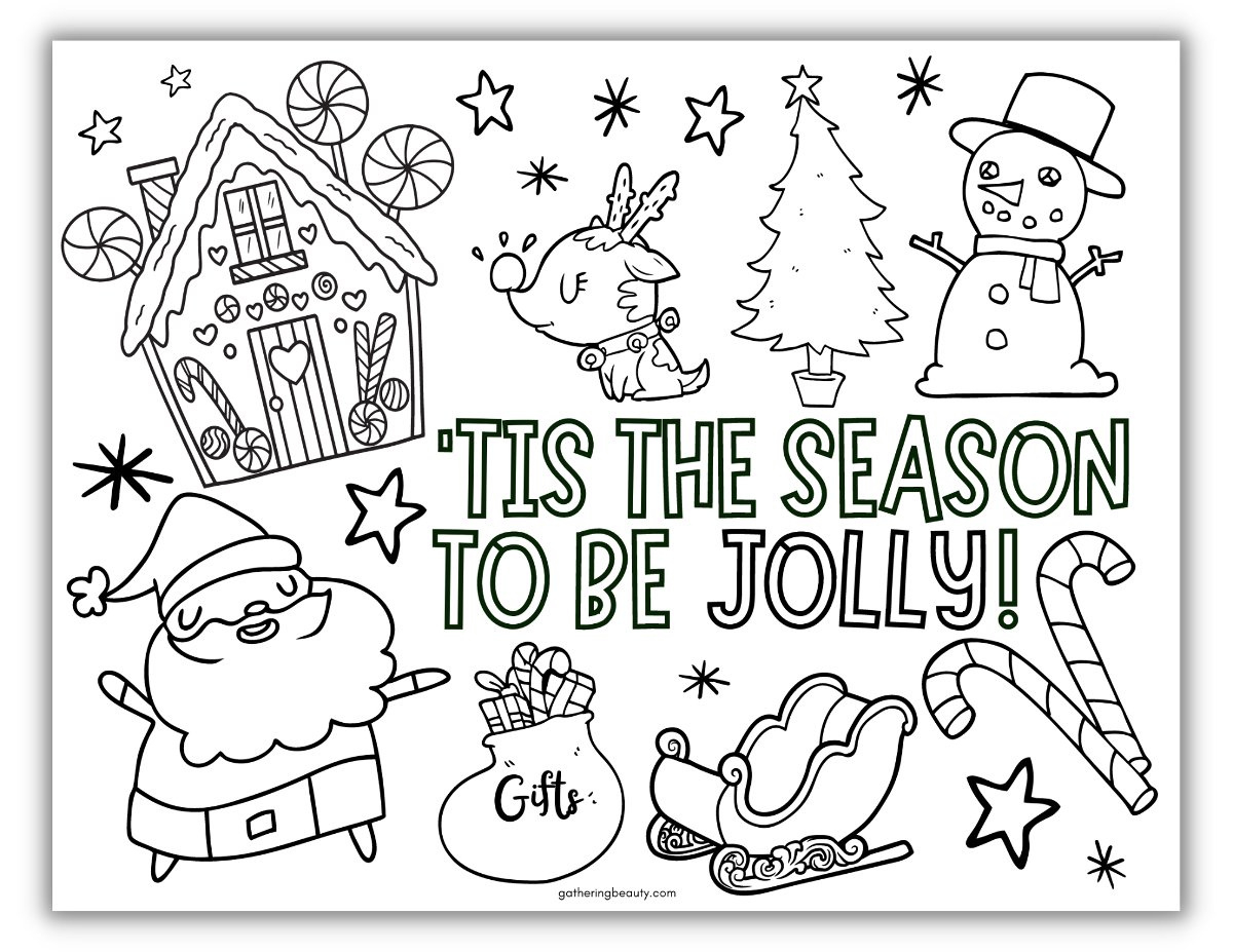 Christmas Coloring Activities For Kids - Free Printable inside Christmas Colouring Worksheet