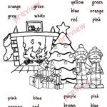 Christmas Coloring Pages: English Esl Worksheets Pdf & Doc Pertaining To Christmas Color Words Worksheet