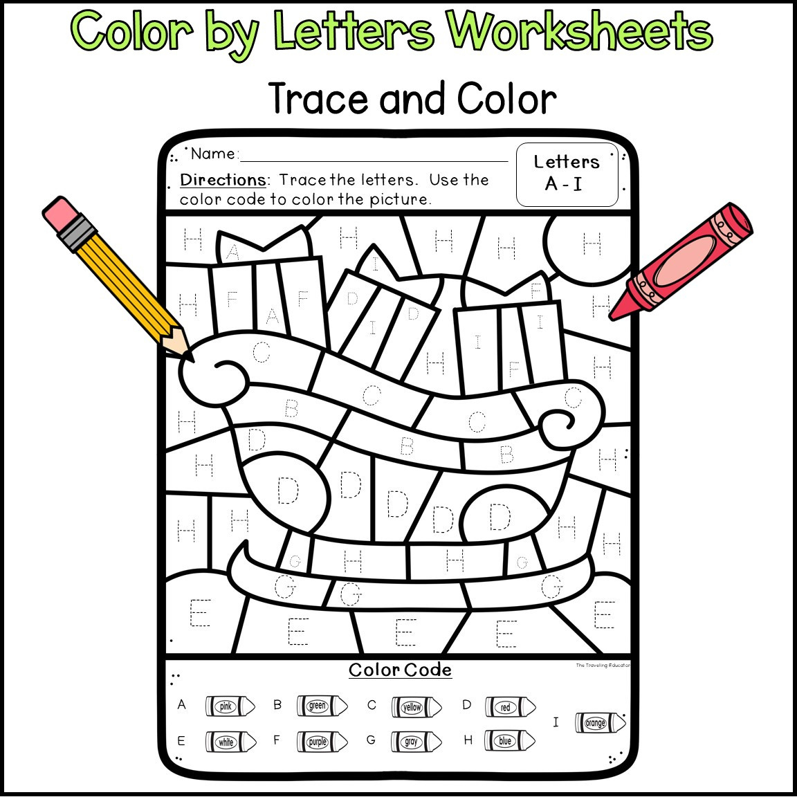 Christmas Colorletter | Christmas Coloring Pages | Color within Christmas Color by Code Worksheets