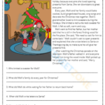 Christmas Comprehension Worksheets Regarding 4th Grade Christmas Reading Comprehension Worksheets