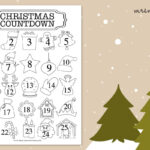 Christmas Countdown Printable | Coloring Christmas Calendar | Mrs Regarding Christmas Countdown Worksheet