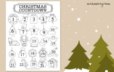 Christmas Countdown Printable | Coloring Christmas Calendar | Mrs regarding Christmas Countdown Worksheet
