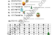 Christmas "Crack The Code" - Esl Worksheetfrausue pertaining to Christmas Crack The Code Worksheets