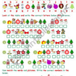 Christmas Cryptogram   Esl Worksheetjecika Regarding Christmas Cryptogram Worksheets