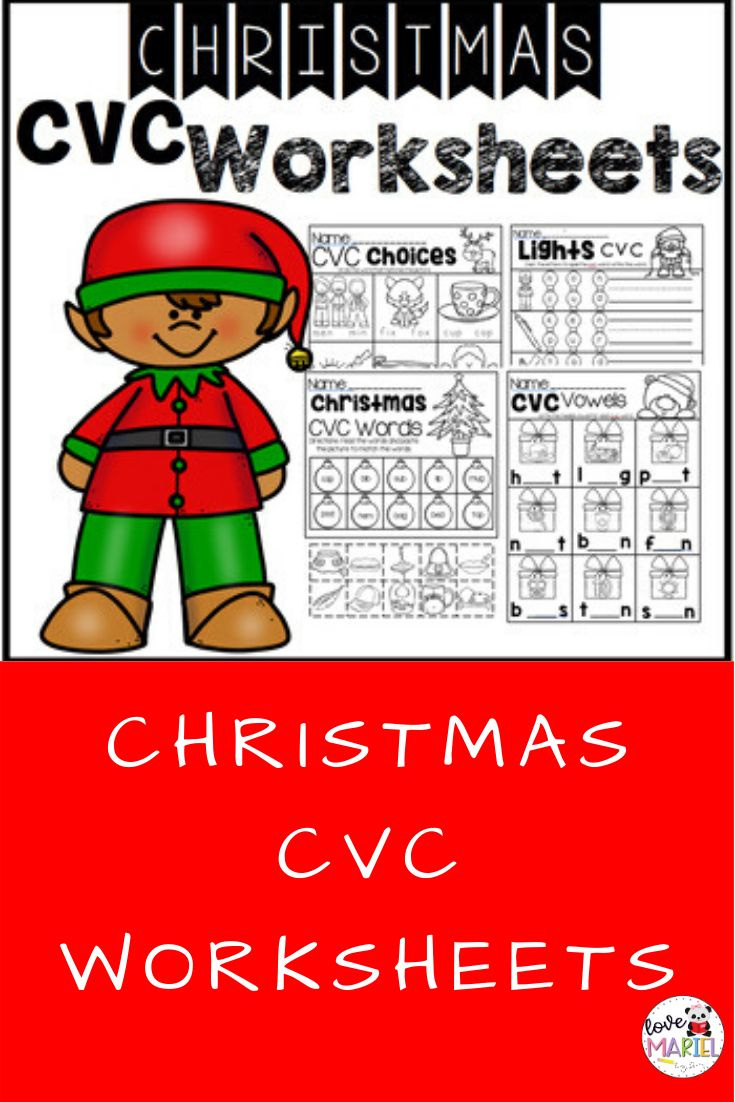 Christmas Cvc Worksheets regarding Christmas Cvc Words Worksheet