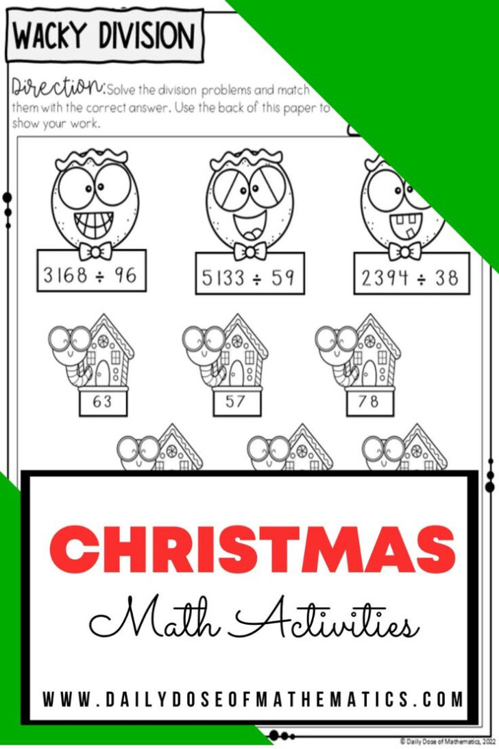 Christmas Long Division Worksheets