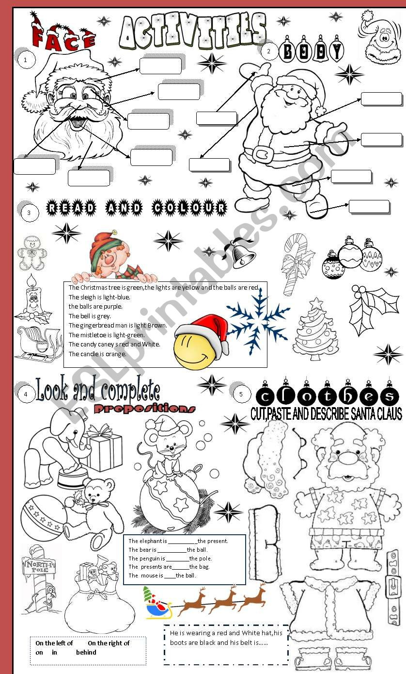 Christmas - Esl Worksheetangelamoreyra pertaining to Christmas Esl Worksheets