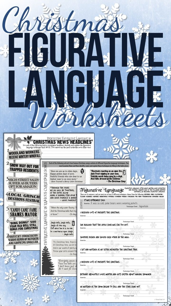 Christmas Figurative Language Worksheets | Figurative Language in A Christmas Carol Figurative Language Worksheet Answers