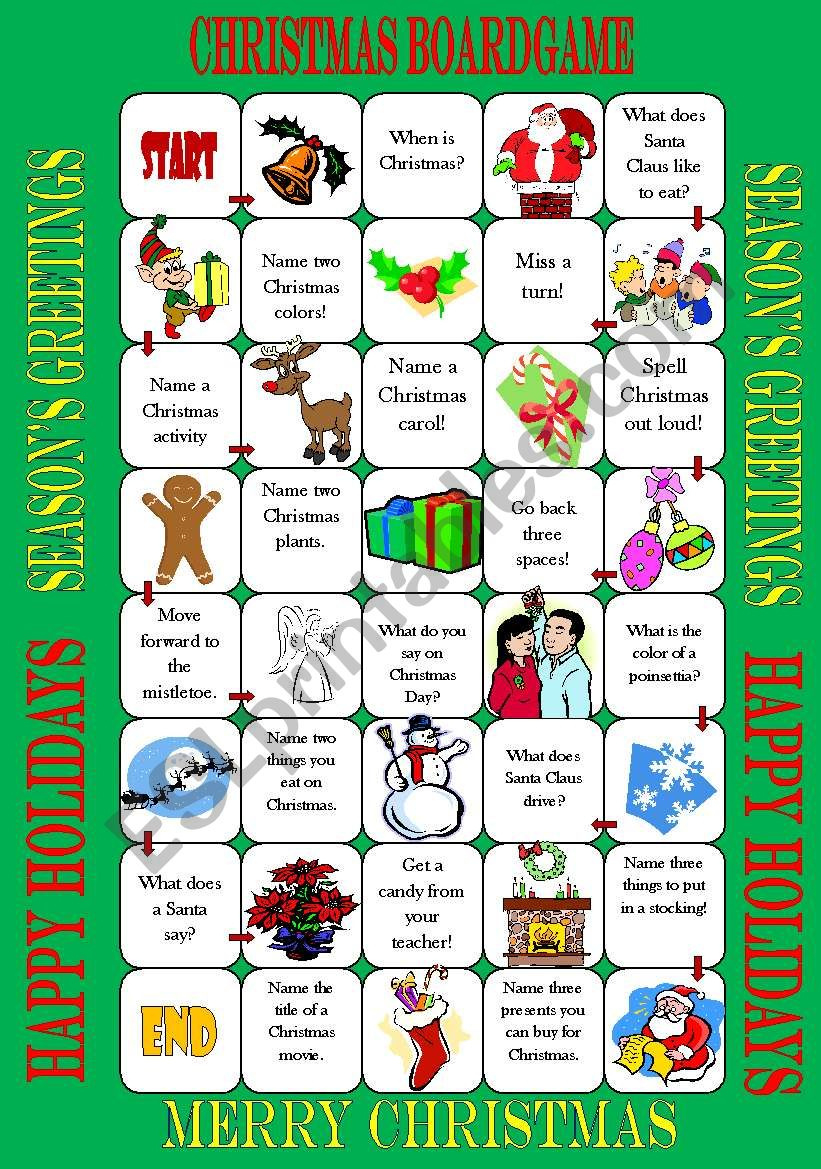 Christmas Game - Esl Worksheetamaedgen pertaining to Christmas Game Worksheet