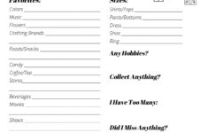 Christmas Gift Questionnaire - Etsy intended for Christmas Gift Worksheet