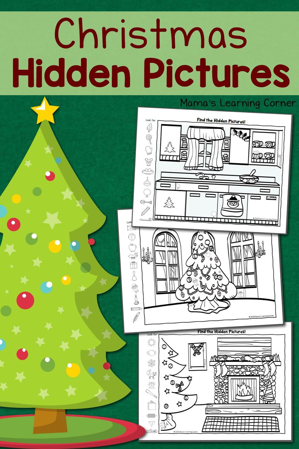 Christmas Hidden Pictures Worksheets intended for Christmas Hidden Objects Worksheets