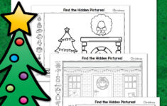 Christmas Hidden Pictures Worksheets - Mamas Learning Corner within Christmas Hidden Picture Worksheet