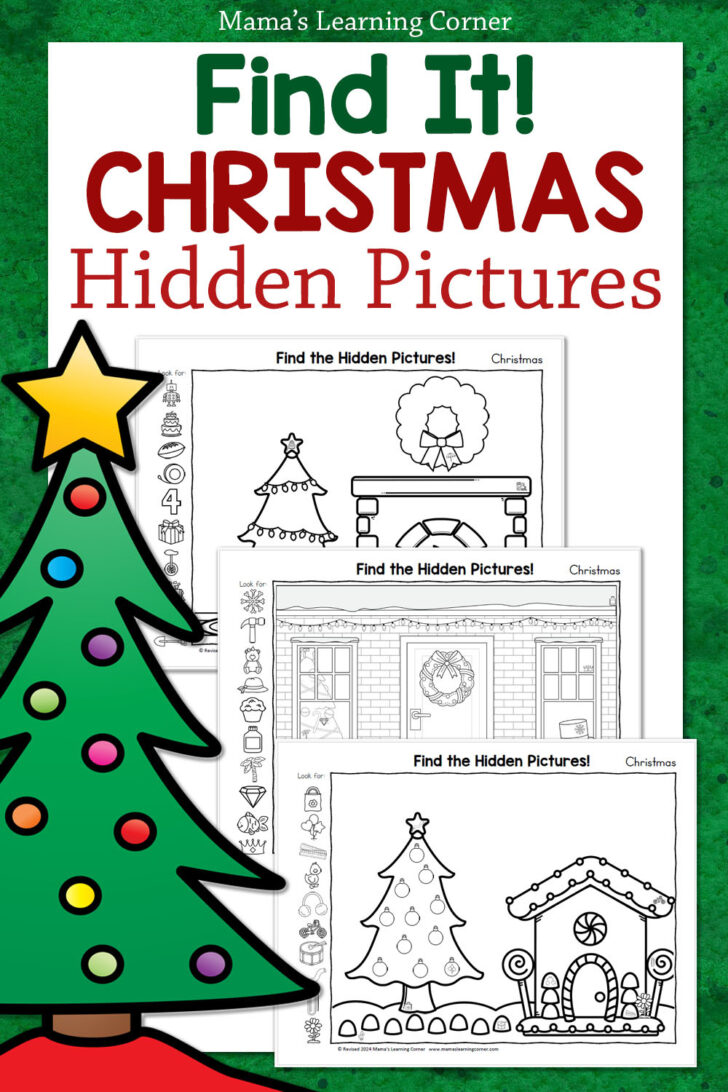 Christmas Hidden Picture Worksheet