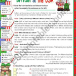 Christmas In Britain And In The Usa   Esl Worksheetmena22 Pertaining To Christmas In America Worksheet