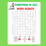 Christmas In July Word Search, Christmas Word Search. Holiday Game Pertaining To Christmas In July Worksheets