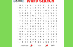 Christmas In July Word Search, Christmas Word Search. Holiday Game pertaining to Christmas In July Worksheets