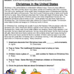 Christmas In The Usa With Christmas In The Usa Worksheet