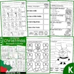 Christmas Kindergarten Worksheets And Activities No Prep Throughout Christmas Counting Worksheets For Kindergarten