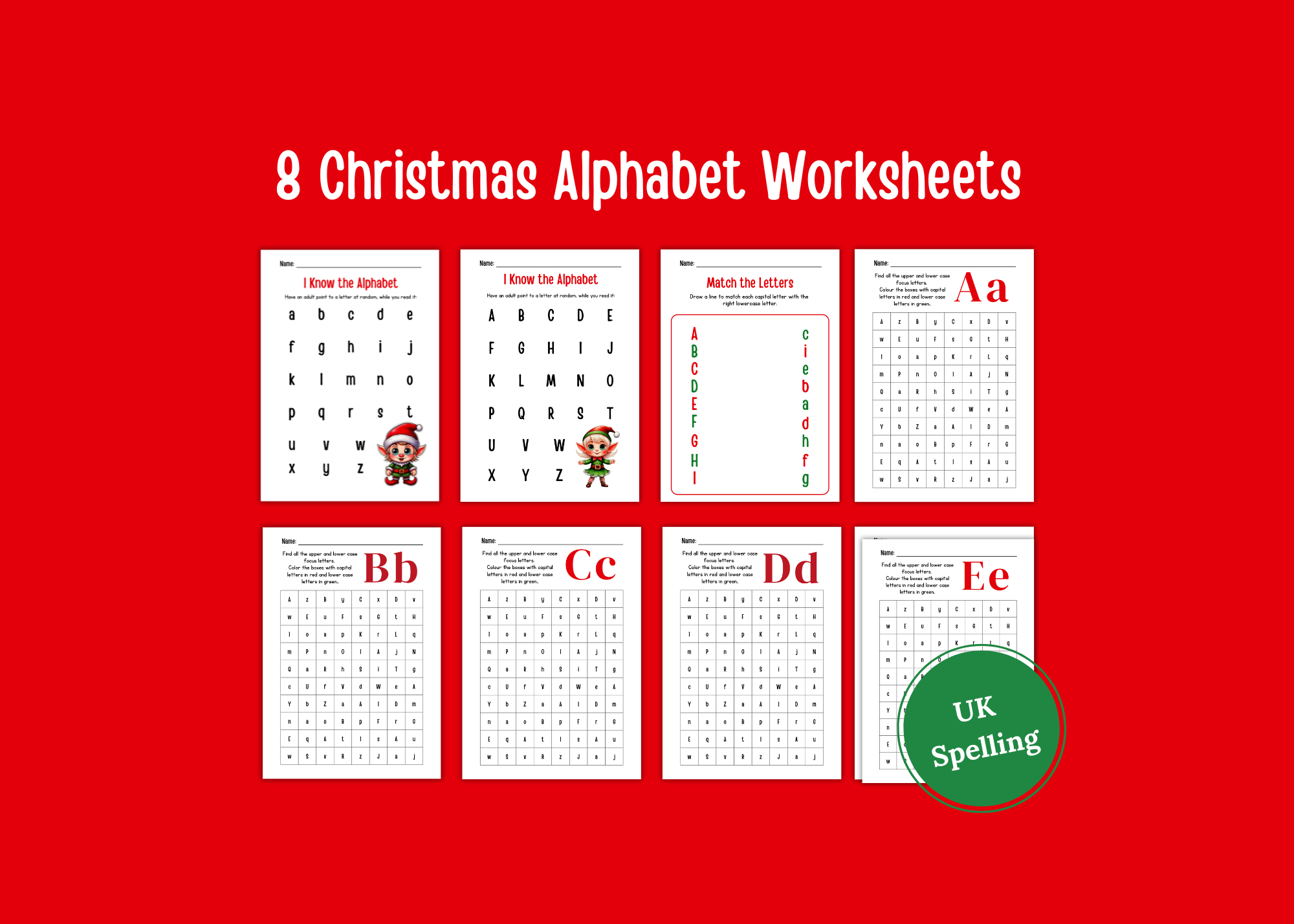 Christmas Letter Recognition Worksheets For Preschool &amp;amp; Reception with regard to Christmas Letter Recognition Worksheets