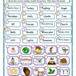 Christmas Match Up: English Esl Worksheets Pdf & Doc Throughout Christmas Match Up Worksheet