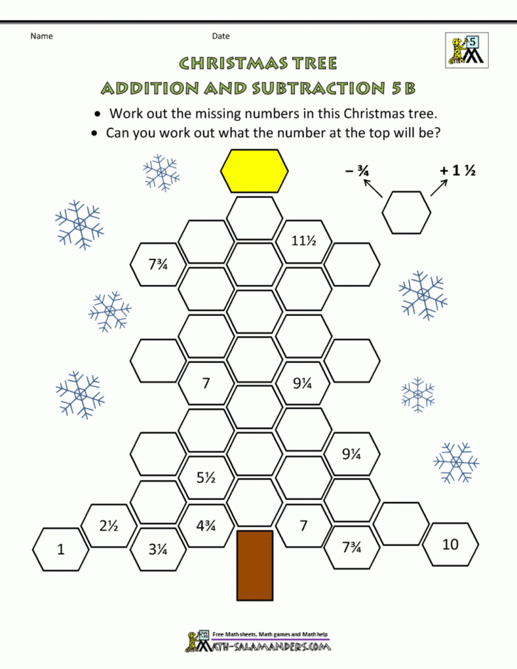 Christmas 4th Grade Worksheets