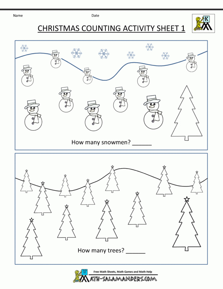 1st Grade Christmas Math Worksheets