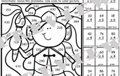Christmas Math Coloring Pages 2 Digit Multiplication Color with Christmas Color by Number Multiplication Worksheets
