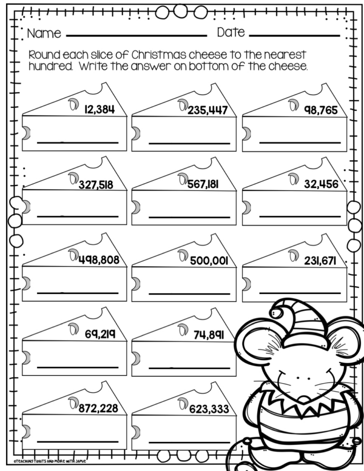 Christmas 5th Grade Worksheets