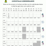 Christmas Math Worksheets Intended For Christmas Equations Worksheet