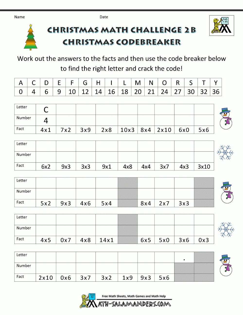 Christmas Math Worksheets intended for Christmas Equations Worksheet