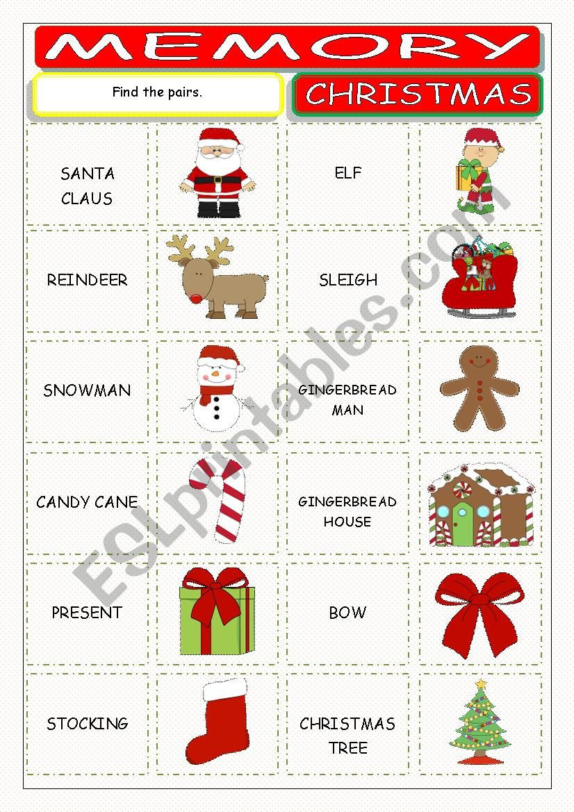 Christmas Memory - Esl Worksheettomas97 with A Christmas Memory Worksheet