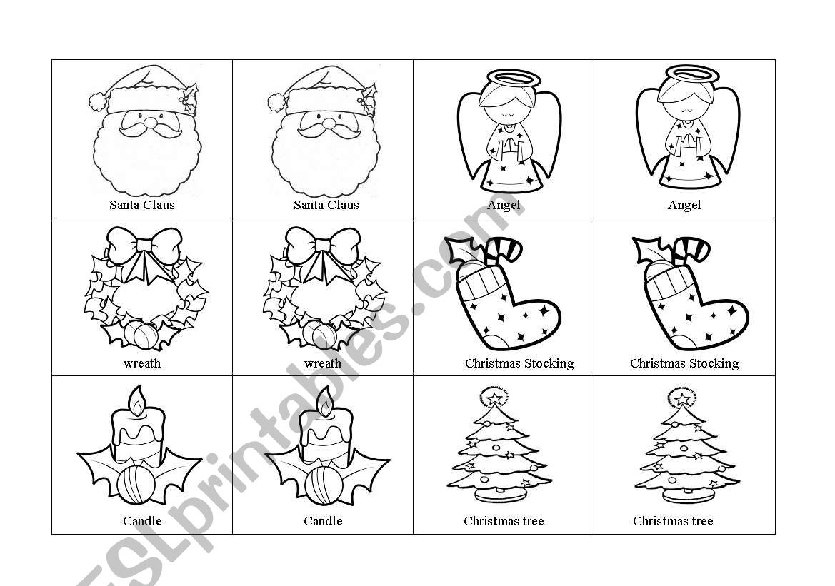 Christmas Memory Game - Esl Worksheetrenate Oliveira throughout A Christmas Memory Worksheet