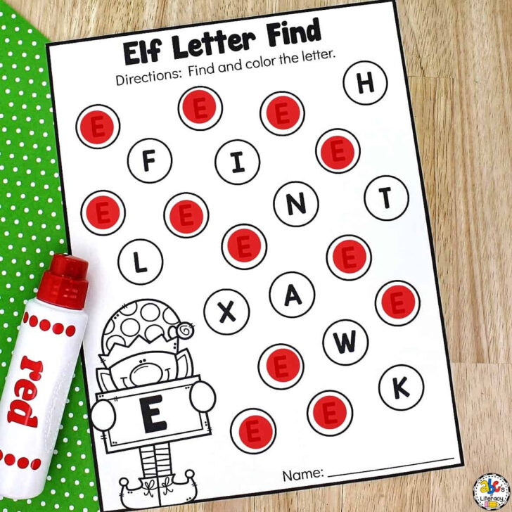 Christmas Letter Worksheets For Preschool