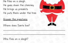 Christmas Reading Comprehension Grade 1 – English Created Resources regarding 3rd Grade Christmas Reading Comprehension Worksheets