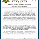 Christmas   Reading Comprehension Worksheet | Games4Esl Within Christmas Holiday Reading Comprehension Worksheets Free