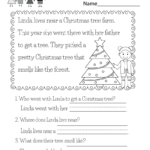 Christmas Reading Worksheet   Free Kindergarten Holiday Worksheet Pertaining To Christmas Literacy Worksheets