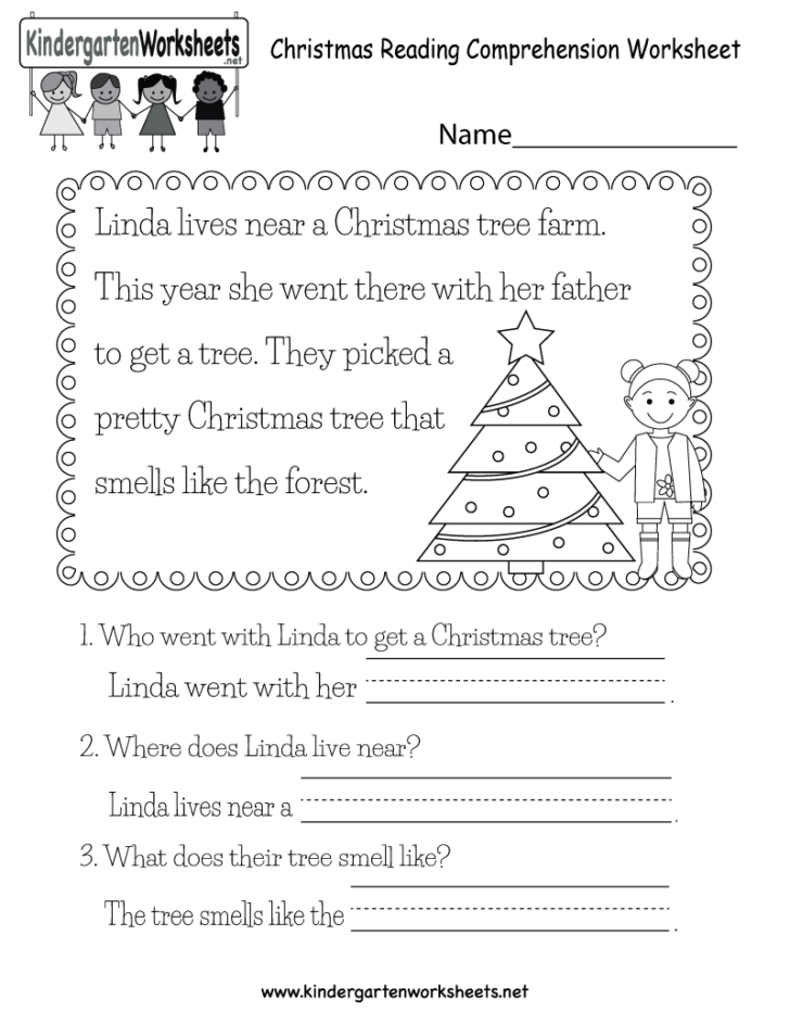 1st Grade Christmas Reading Comprehension Worksheets