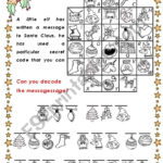 Christmas Secret Code   Esl Worksheetchiaretta In Christmas Hidden Message Worksheet