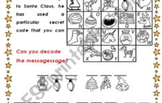 Christmas Secret Code - Esl Worksheetchiaretta in Christmas Hidden Message Worksheet