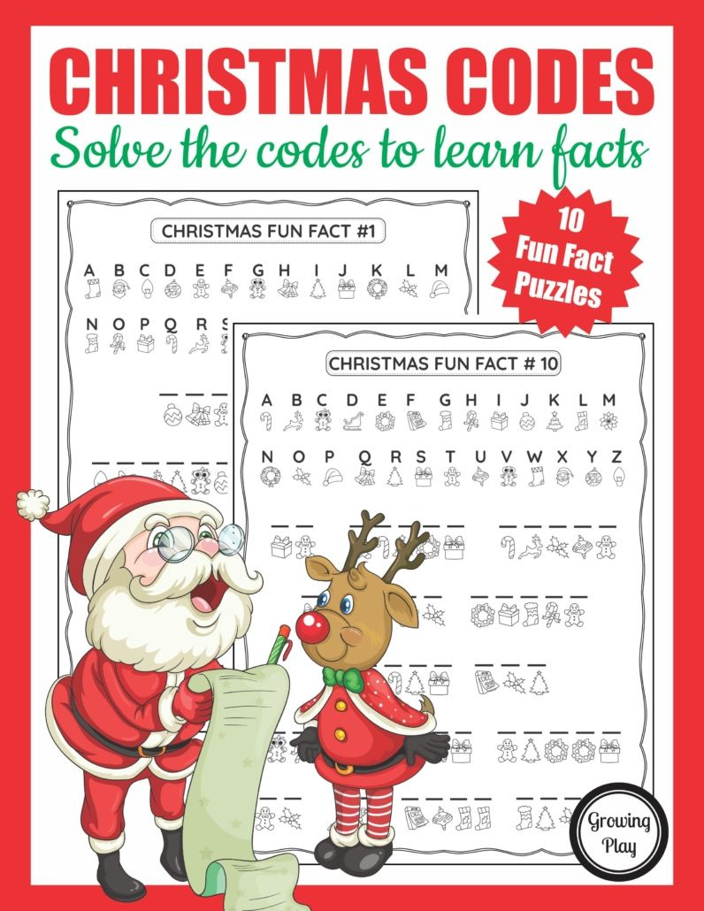 Christmas Secret Code Worksheet - Free Printable - Growing Play regarding Christmas Crack The Code Worksheets